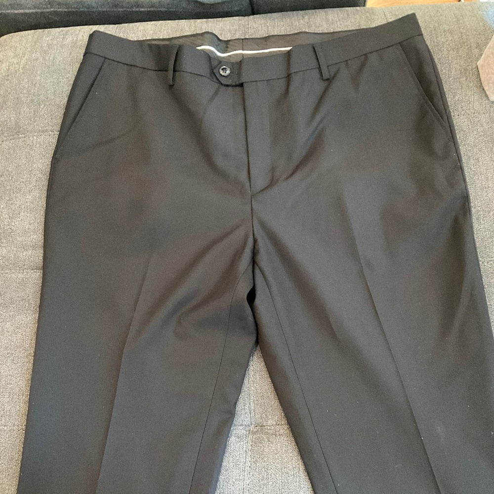 EUC Portabella New York Slim Fit Black Dress Pants 40 x 27